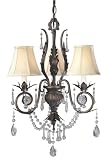 Review World Imports  / Berkeley Square Collection Miniature Chandelier In Weathered Bronze Finish - 3 Bulbs