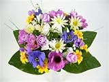 Artificial Silk Flower Anemone Daisy Rose Crocus Mixed Bush from GT Decorations