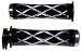 Anodized Black Curved Grips for Kawasaki ZX6, ZX7, ZX10, ZX12, ZX14, ZX636 (Fits all ...