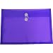 Filexec Poly envelope, Legal size, Side load, Button string closure, Purple (Pack of 6) (50069-15104)