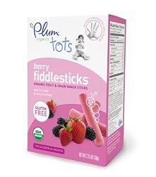 Plum Organics Fiddlesticks Snack Sticks, Berry, 2.12-Ounce Boxes (Pack of 6)