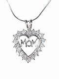 Tressa Sterling Silver Mother's Day CZ Heart Pendant
