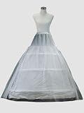 Loywe, Reifrock Petticoat aus Satin, 3 Ringe, Taille Umfang bis 90cm, LW4803