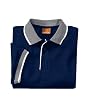 Harriton 6 oz. Pique Colorblock polo Shirt - NAVY/GREY HEATHER/WHITE - XXXX - Large