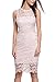 Nemidor Women's Floral Pattern Elegant Sheath Cocktail Lace Dress