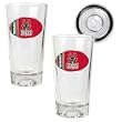 Milwaukee Bucks 2pc Pint Ale Glass Set with Basketball Bottom - Oval Logo NBA Basketball