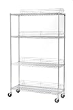 Buy Seville Classics SHE18487 18-Inch by 48-Inch by 72-Inch Shelving System with Wheels, Chrome