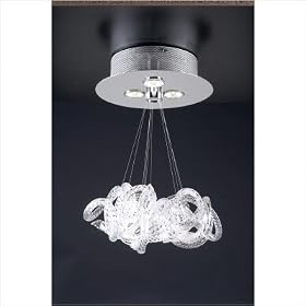 Elegance Semi Flush Mount in Polished Chrome by PLC Lighting
