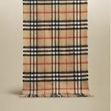 Burberry - Burberry Cashmere Long Muffler Scarf Classic Camel Check