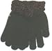 One Size Dark Brown Magic Gloves Trimmed By Hand Crochet Chenille Cuff for Toddlers Ages 2-6 Years