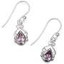 Sterling Silver Amethyst Filigree Teardrop Earrings