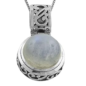 Alluring 7.5 Ct. Moonstone Pendant With 18 Inch Box Chain by Moonstone Birthstones