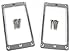 2-pack Chrome Full-size Humbucker Cover Plate Rings for Electric Guitars (Flat Profile)