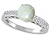 1.31 cttw 14k White Gold Genuine Opal and Diamond