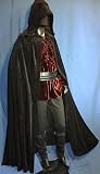 MITTELALTER SAMT CAPE UMHANG GOTHIC LARP VAMPIR KNECHT 5004 Schwarz