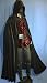 MITTELALTER SAMT CAPE UMHANG GOTHIC LARP VAMPIR KNECHT 5004 Schwarz