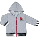 2016年 秋冬 はらぺこあおむし りんご刺しゅう 裏毛 ジップアップ パーカージャケット THE WORLD OF ERIC CARLE グレー◇95cm