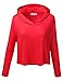 Doublju Women Lightweight Basic Designed Dolman Sleeve Active Hoodie Top