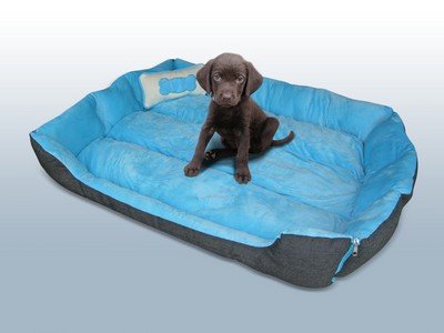 Hundekorb Hundebett Tierbett Schlafplatz +Kissen 100×80