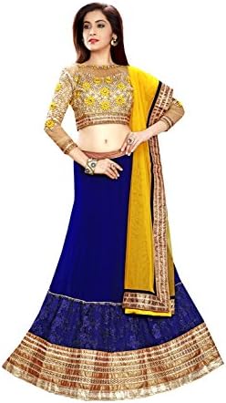 Prachstore Indian Women Designer wedding Bridal Blue Lehenga Choli 74099
