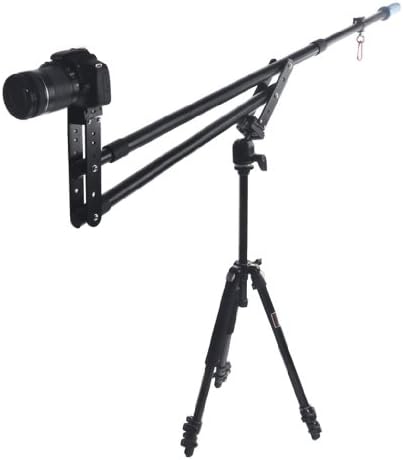 SuteFot Portable DSLR Video Camera DV 4FT Mini CNC Jib Arm Crane Jib Arm Stabilizer Extension with Carry Bag for Canon Nikon Sony