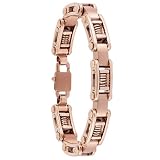 Stainless Steel Men's Invicta Elements Spiral Rose Bracelet