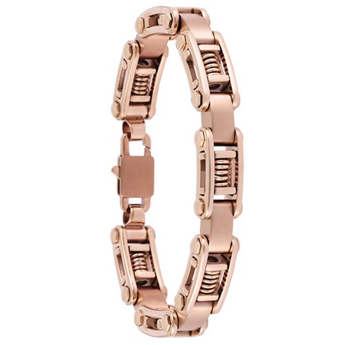 Stainless Steel Men's Invicta Elements Spiral Rose Bracelet