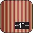Victorian Raven Stripe Cotton Fabric -for Dollhouse Miniatures