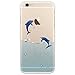 iPhone 6 Case, SwiftBox Cute Cartoon Case for iPhone 6 4.7 inch + Free 0.3mm Tempered Glass Screen Protector + SwiftBox Handmade Owl Phone Strap (Flying Dolphin)