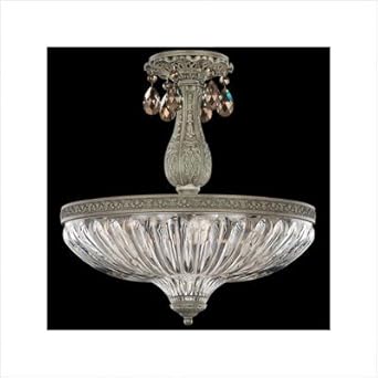 Schonbek 5646 83s Milano 4 Light Semi Flush Mount In Florentine