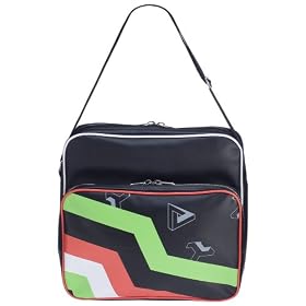 Vinyl Record Bag - Black with Orange and Green