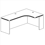 Cherry,Graphite Mayline Aberdeen 72 Right Extended Corner Wood Computer Desk