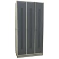 ADB Spind 3-trg. Perfora, lichtgrau/grau, Ral 7035/7001