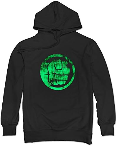 Zcycll Men's The Incredible Hulk Fist Lou Ferrigno Black Large Hoodie