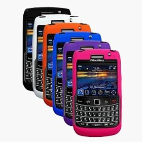 Six Silicone Skins Cases Covers for RIM BlackBerry Bold 9700 - Black, Purple, White, Orange, Blue, Hot Pink
