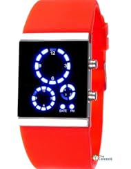 RED Fashion Sports Watches For Women Time/Date Waterproof Men/Women Sports Digital LED Wrist Watch