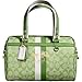 Coach Heritage Stripe Signature Fashion Satchel Bag Tote 13196 Lime