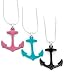 BLACK PINK OR TURQUOISE ANCHOR NECKLACE
