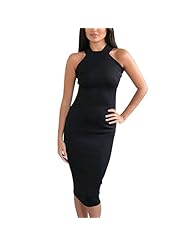 Summer Polyester Sheath Halter Off the Shoulder Sleeveless Bodycon Dress/Evening Dress/Party Dress/Midi Dress 
