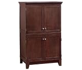 Coffee Finish Computer Armoire