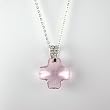 Swarovski Crystal Cross Pendant - Pink