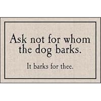 For Whom the Dog Barks Doormat