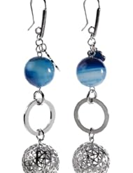 Womens Silver Tone Dangling Earrings