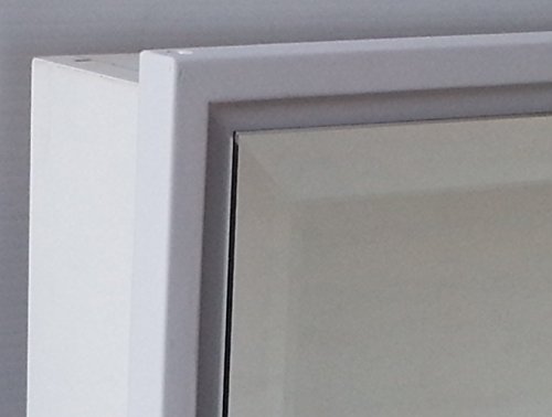 Wooden Medicine Cabinet White Poplar Wood Framed 1 Beveled Mirror 30 X 30 Borislasdoronoffsd