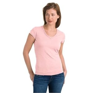 Buy District Threads Junior Ladies Slub V-Neck Tee by District Threads