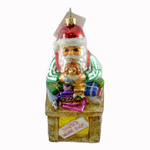 Radko SANTAS WORKSHOP 972310 Ornament Toys Work Bench New