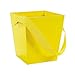 YELLOW CARDBOARD BUCKET RIBBON HANDLE (6 PIECES)
