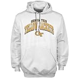 Georgia Tech Yellow Jackets White Arched Hoody Sweatshirt