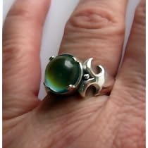 Fleur Sterling Silver Mood Ring with Vivid Color Changes