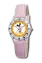 Disney Kids' D032S401 Mickey Mouse Time Teacher Pink Leather Strap Watch